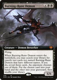 Burning-Rune Demon (Extended Art), Kaldheim