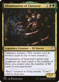 Abomination of Llanowar, Commander: Kaldheim