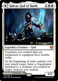 Halvar, God of Battle, Prerelease Cards