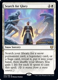 Search for Glory, Prerelease Cards