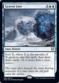 Graven Lore, Prerelease Cards