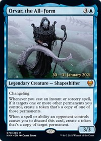 Orvar, the All-Form, Prerelease Cards