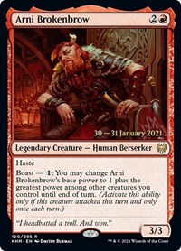 Arni Brokenbrow, Prerelease Cards