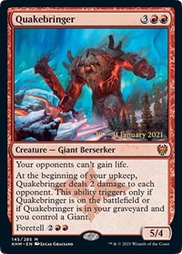 Quakebringer, Prerelease Cards