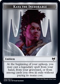 Emblem - Kaya the Inexorable, Kaldheim