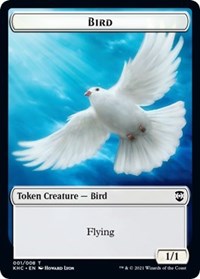 Bird // Spirit Double-Sided Token, Commander: Kaldheim