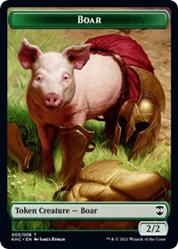 Boar // Spirit Double-Sided Token, Commander: Kaldheim