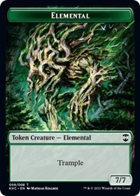 Elemental // Elf Warrior Double-Sided Token, Commander: Kaldheim