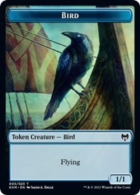 Bird (005) // Soldier Double-Sided Token, Commander: Kaldheim