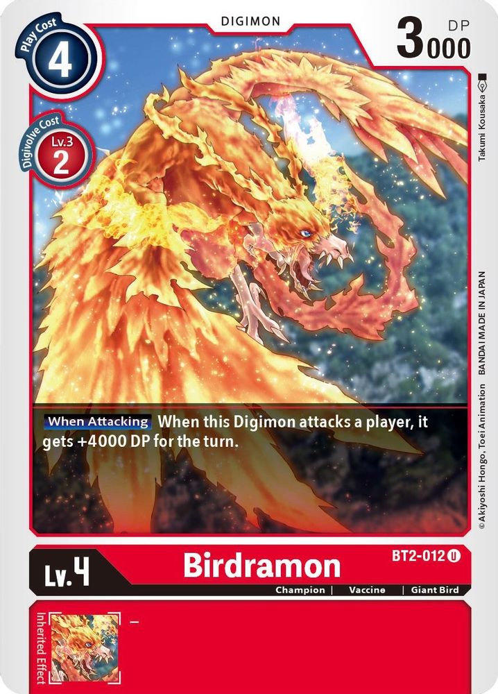 Birdramon - BT2-012, Standard, front