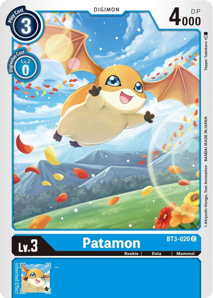 Patamon - BT3-020, Standard, front
