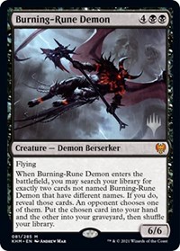 Burning-Rune Demon, Promo Pack: Kaldheim