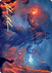 Aegar, the Freezing Flame Art Card (Gold-Stamped Signature), Art Series: Kaldheim