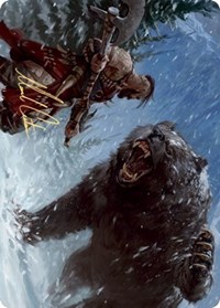 Blizzard Brawl Art Card (Gold-Stamped Signature), Art Series: Kaldheim