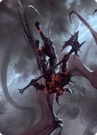 Burning-Rune Demon Art Card, Art Series: Kaldheim