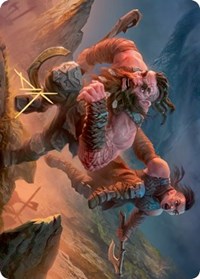 Dwarven Reinforcements Art Card (Gold-Stamped Signature), Art Series: Kaldheim