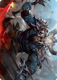 Frenzied Raider Art Card (Gold-Stamped Signature), Art Series: Kaldheim