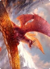 Goldspan Dragon Art Card, Art Series: Kaldheim