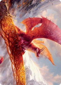 Goldspan Dragon Art Card (Gold-Stamped Signature), Art Series: Kaldheim