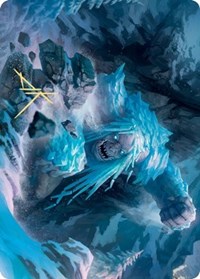Icehide Troll Art Card (Gold-Stamped Signature), Art Series: Kaldheim