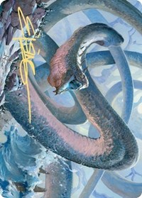 Koma, Cosmos Serpent Art Card (60/81) (Gold-Stamped Signature), Art Series: Kaldheim