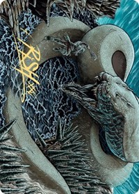 Koma, Cosmos Serpent Art Card (80/81) (Gold-Stamped Signature), Art Series: Kaldheim