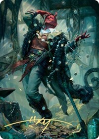 Tibalt, Cosmic Impostor Art Card (Gold-Stamped Signature), Art Series: Kaldheim