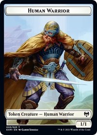 Human Warrior // Zombie Berserker Double-Sided Token, Kaldheim
