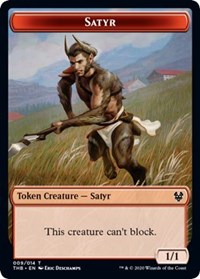 Satyr // Goblin Construct Double-sided Token (Challenger 2021), Unique and Miscellaneous Promos