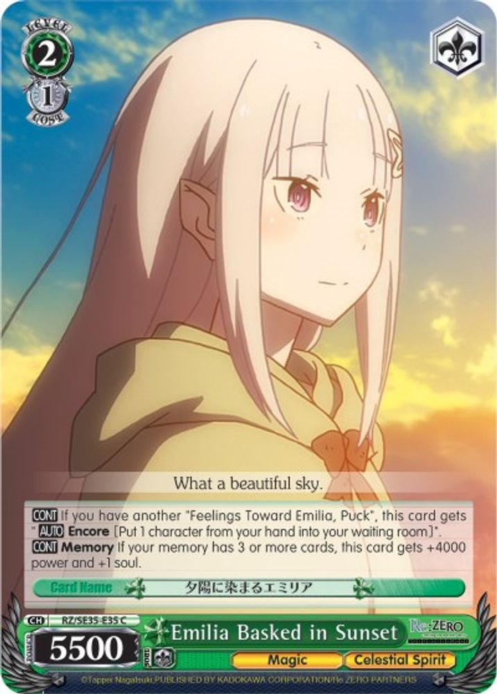 Emilia Basked in Sunset (Parallel Foil), Standard, front