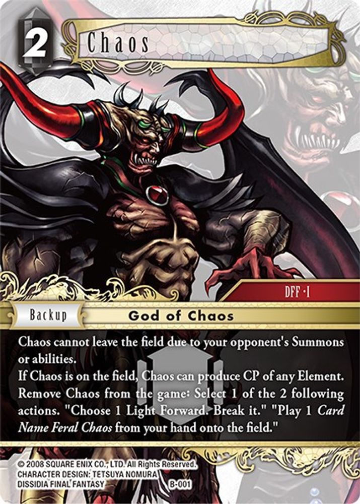 Chaos, Standard, front