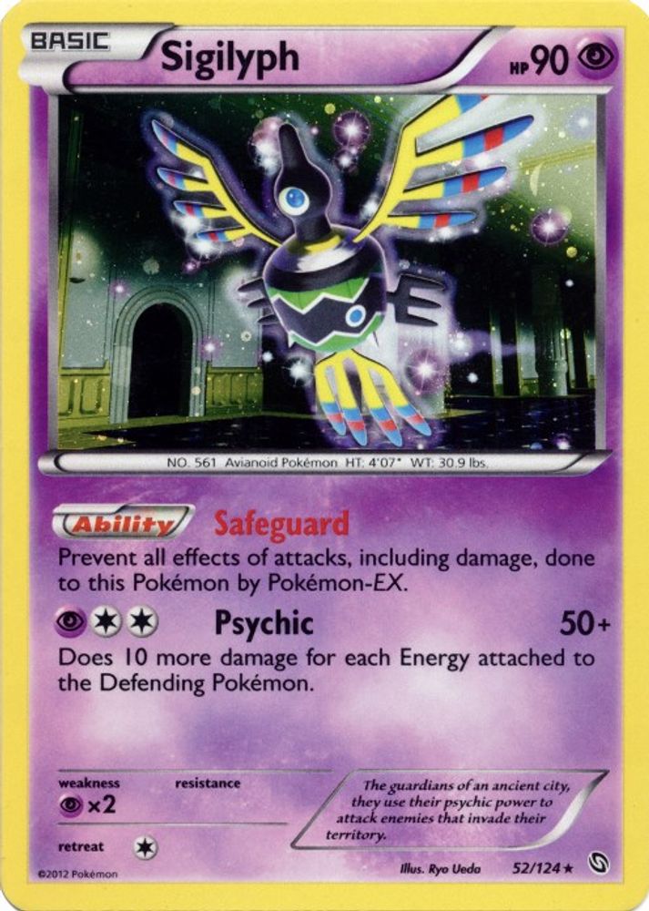 Sigilyph - 52/124 (Cosmos Holo)