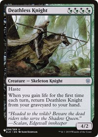 Deathless Knight, The List Reprints