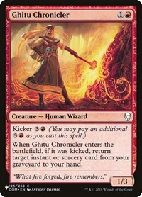 Ghitu Chronicler, The List Reprints