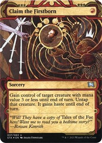 Claim the Firstborn (Foil Etched), Strixhaven: Mystical Archive