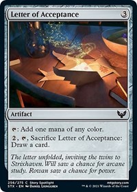 Letter of Acceptance, Strixhaven: School of Mages