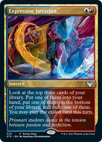 Expressive Iteration, Promo Pack: Strixhaven