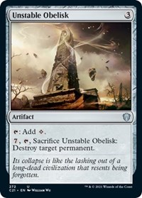 Unstable Obelisk, Commander 2021