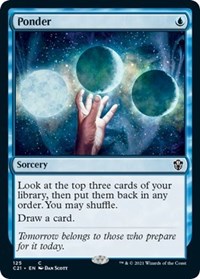Ponder, Commander 2021