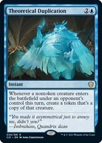 Theoretical Duplication, Commander 2021