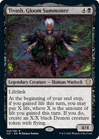 Tivash, Gloom Summoner, Commander 2021