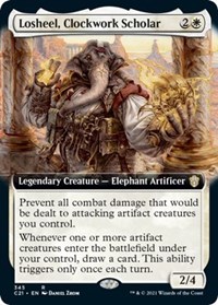 Losheel, Clockwork Scholar (Extended Art), Commander 2021