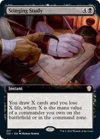 Stinging Study (Extended Art), Commander 2021