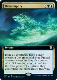 Oversimplify (Extended Art), Commander 2021