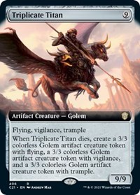 Triplicate Titan (Extended Art), Commander 2021