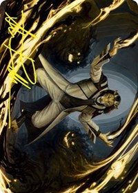 Leonin Lightscribe Art Card (Gold-Stamped Signature), Art Series: Strixhaven