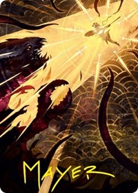 Defiant Strike Art Card (Gold-Stamped Signature), Art Series: Strixhaven