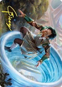 Vortex Runner Art Card (Gold-Stamped Signature), Art Series: Strixhaven