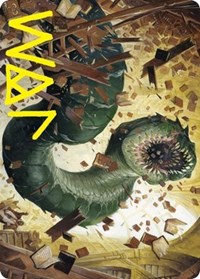 Bookwurm Art Card (Gold-Stamped Signature), Art Series: Strixhaven