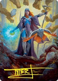 Kasmina, Enigma Sage Art Card (Gold-Stamped Signature), Art Series: Strixhaven
